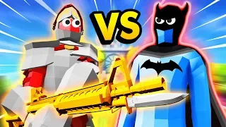 Machine Gun Unit VS The Mighty BATMAN In TABS (Totally Accurate Battle Simulator Gameplay)