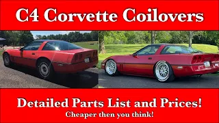 C4 Corvette Coilovers Parts and Prices.