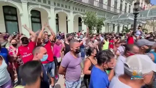 Thousands Of Cubans Take To The Streets Of Havana Demanding Change