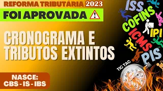 Entenda o cronograma e os tributos que serão extintos na Reforma Tributária! Nascem o CBS, IBS e IS!