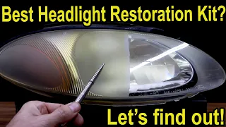 Best Headlight Restoration Kit?  Let's find out!  3M, Sylvania, Meguiar's, Mothers, Turtle Wax & HF