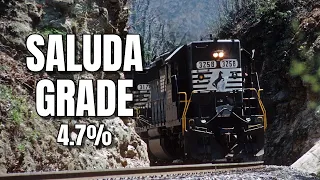 EMD SD40-2s on Saluda Grade – North America's Steepest Mainline Railroad