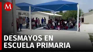 Debido a las altas temperaturas, niños se desmayan en una escuela de Coahuila