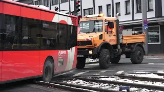 Linienbus in Stadtbahngleisen festgefahren - Streckensperrung in Bonn-Beuel am 04.12.23