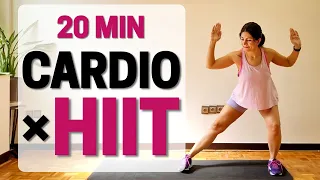 20 MIN CARDIO HIIT WORKOUT - ALL STANDING - Full Body | No Equipment | No Repeats