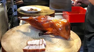 HongKong Food, Famous Roasted Goose, Black Pepper Charsiu (Chinese BBQ Pork), Well-Know Chef Young's