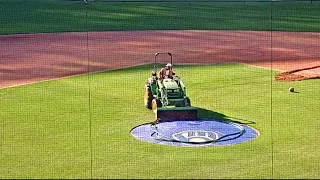 Man breaks into Brewers Miller Park stadium, digs up field with tractor