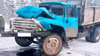 ZIL 130 Crash Test Gone Wrong?🚚💥 Watch as Classic Truck Meets Destruction Head-On!