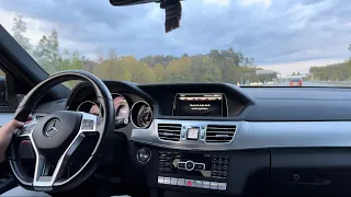 250km/h+ Sunset TOPSPEED Drive in My E500 V8 Bi-Turbo