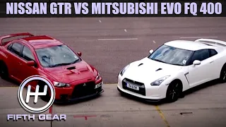 NISSAN GTR VS MITSUBISHI EVO FQ 400 - The Battle of the Japanese Supercars | Fifth Gear Classic