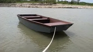 Homemade wooden boat