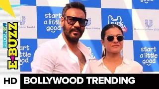 Ajay Devgn and Kajol at a beach clean-up | Bollywood News | ErosNow eBuzz