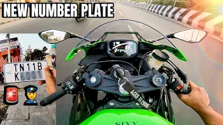 Got new NUMBER PLATE 🔥|| no more POLICE Problem 🚨❌|| Night Ride on my ZX6r || UNKNOWNRIDER