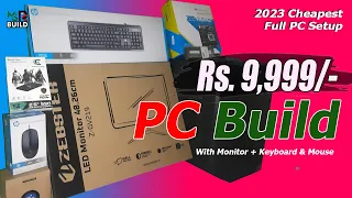 10k Gaming Pc Build 2023 😲🔥| Best Pc Build Under 10k With Core i3 | New Pc Build Rs. 9999 + Monitor