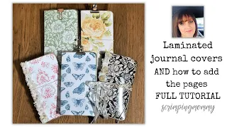 Laminated journal cover and how to add pages FULL TUTORIAL