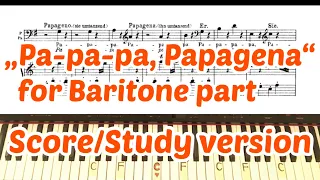 Pa-pa-pa, Papagena : Duet Papageno : Karaoke : Study version : Piano accompaniment : Zauberflöte