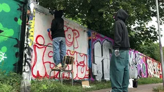 Smæk Duo - STOP ISRAEL Graffiti Piece 2021