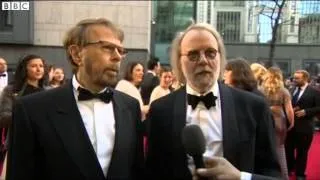 Benny & Björn on Red Carpet at Olivier Awards (UK, 2014)