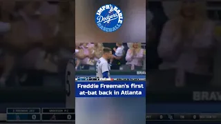 How did Braves fans react to Freddie Freeman's first at-bat back in Atlanta today? #shorts