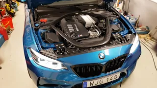BMW M2 2019 competition cold start in garage