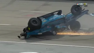 Big crash in Indycar Texas Motorspeedway start - Multiple cars out