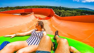 Big Family RAFTING Waterslide at Aquamania Albena