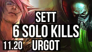 SETT vs URGOT (TOP) | 6 solo kills, 700+ games | BR Challenger | v11.20