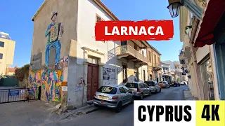 LARNACA, CYPRUS 🇨🇾 [4K] City Centre — Sunset Walking Tour