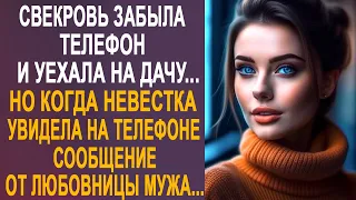 Свекровь забыла телефон и уехала на дачу. Но когда невестка увидела на телефоне сообщение...