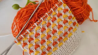 KALAN İPLERİNİZLE RENKLİ KOLAY ÖRGÜ MODELİ #knittingpattern #pattern