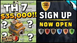 *$35,000 TH 7 World Cup!!* NEW CWL Season 7 Signups | Clash of Clans