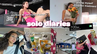 Productive 7 AM Morning/Workout Routine, Doing Shadow Work, Buying Myself Flowers | Solo Diaries 012