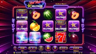 HOT HOT HOLLYWOODBETS SLOT - HUGE WIN - R15 A SPIN BONUS FEATURE