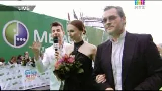 Светлана Захарова на красной дорожке "Премии Муз-ТВ 2012"