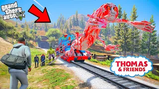 Franklin and Avengers Try To Stop Zombie Thomas Train For Save Avengers in GTA 5 | GTAV Avengers