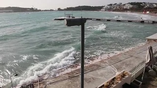 The Beach + Strong Wind During Winter Season