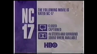 HBO NC 17 Rating Bumper 1992 (Very Rare)