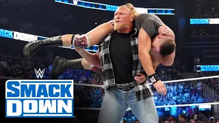 Brock Lesnar and Drew McIntyre lay waste to Theory during Heyman address: SmackDown, July 29, 2022