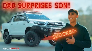 FATHER surprises SON with DREAM CAR! | Big Hilux Build!