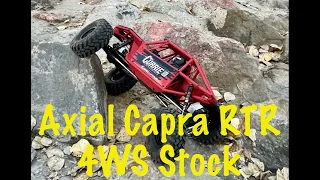Axial Capra 4WS Stock first run before upgrades