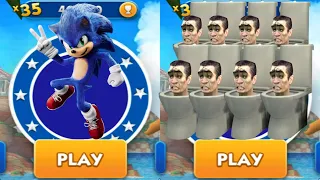 Sonic Prime Dash vs Skibidi Toilet Army - Movie Sonic vs All Bosses Zazz Eggman All 75 Characters