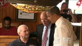 Obama stops for BBQ takeout