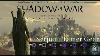 Shadow of War Blade of Galadriel DLC - Recover All Serpent Tamer's Gear Set