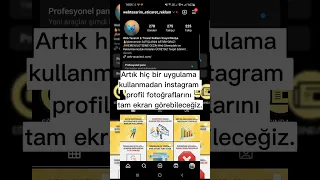 ARTIK İNSTAGRAM PROFİL FOTOĞRAFLARINI TAM EKRAN GÖREBİLECEĞİZ!