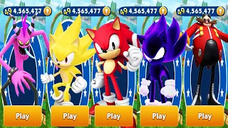 Dark Sonic vs Super Sonic vs Red Sonic defeat All Bosses Zazz Eggman Robotnik Sonic Dash Gameplay