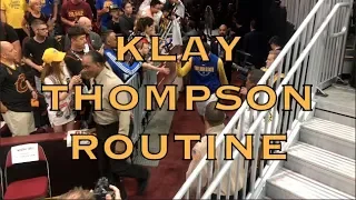 Klay Thompson entrance and pregame routine before 2018 NBA Finals G4 in Cleveland