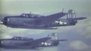 World War II Footage - USS Wasp Damaged and Burning