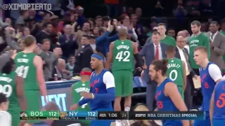 Carmelo Anthony Ties the Game   Celtics vs Knicks   December 25, 2016   2016 17 NBA Season