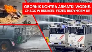 Zalewają miasto obornikiem. Policja w Brukseli walczy z rolnikami