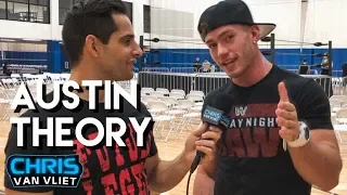 Austin Theory on John Cena inspiring him, WWE tryout, winning Evolve Championship